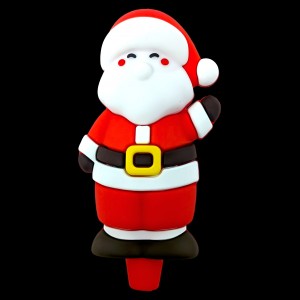 4" Ho, Ho, Ho! True Spirit of Christmas - Silicone Santa Hand Pipe - [TX787]
